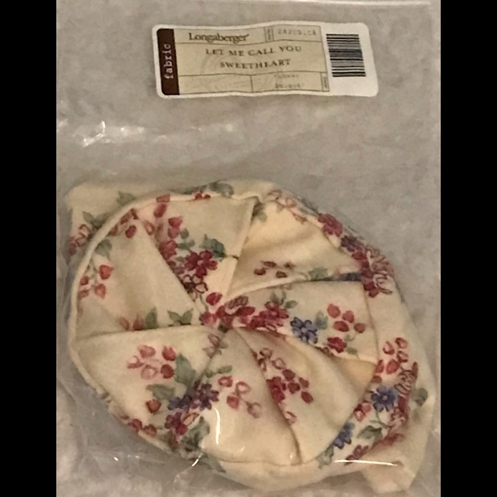 Longaberger “Let Me Call You Sweetheart” Liner - New in Package